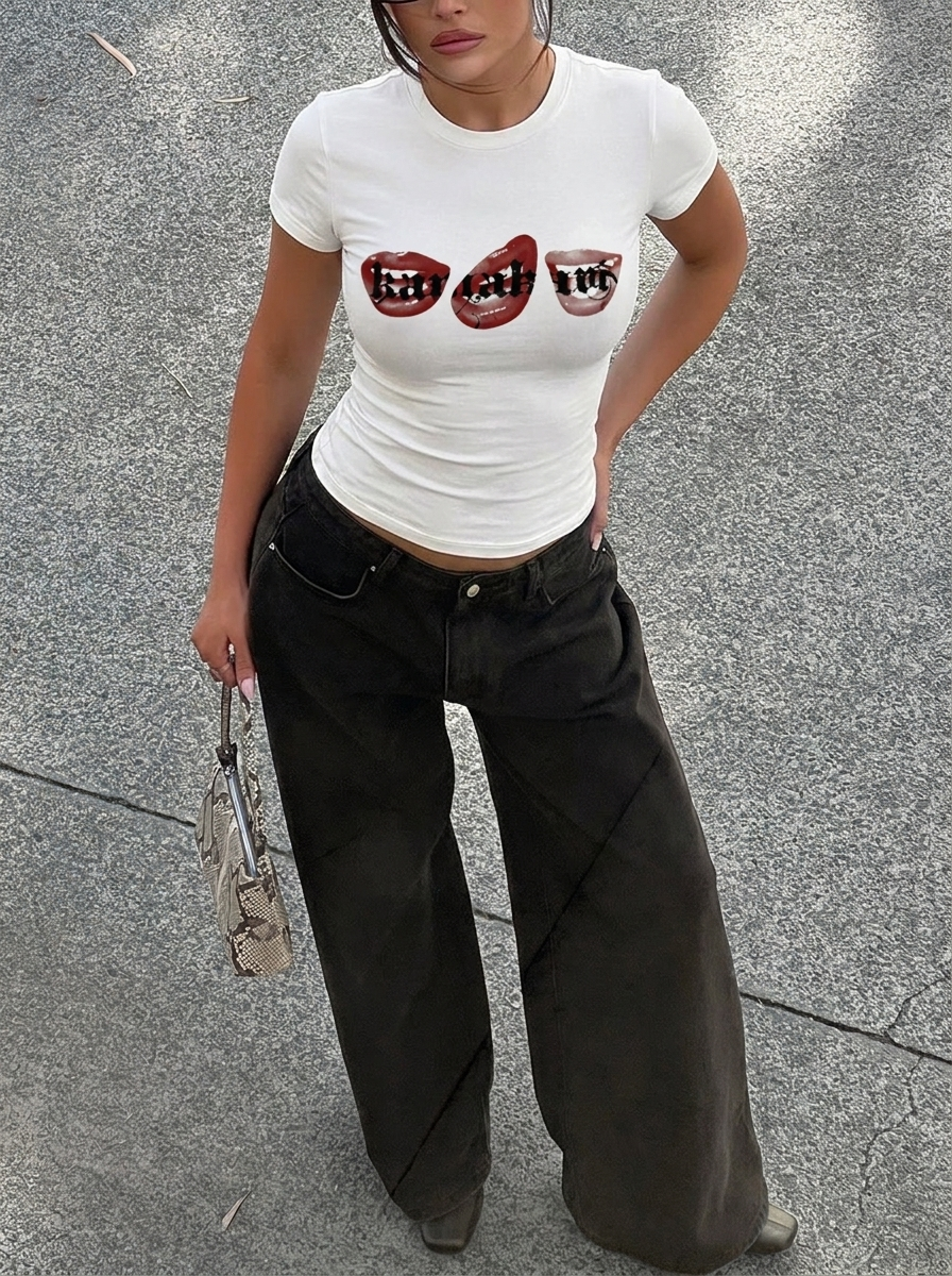 White Kar! Kiss Tee
