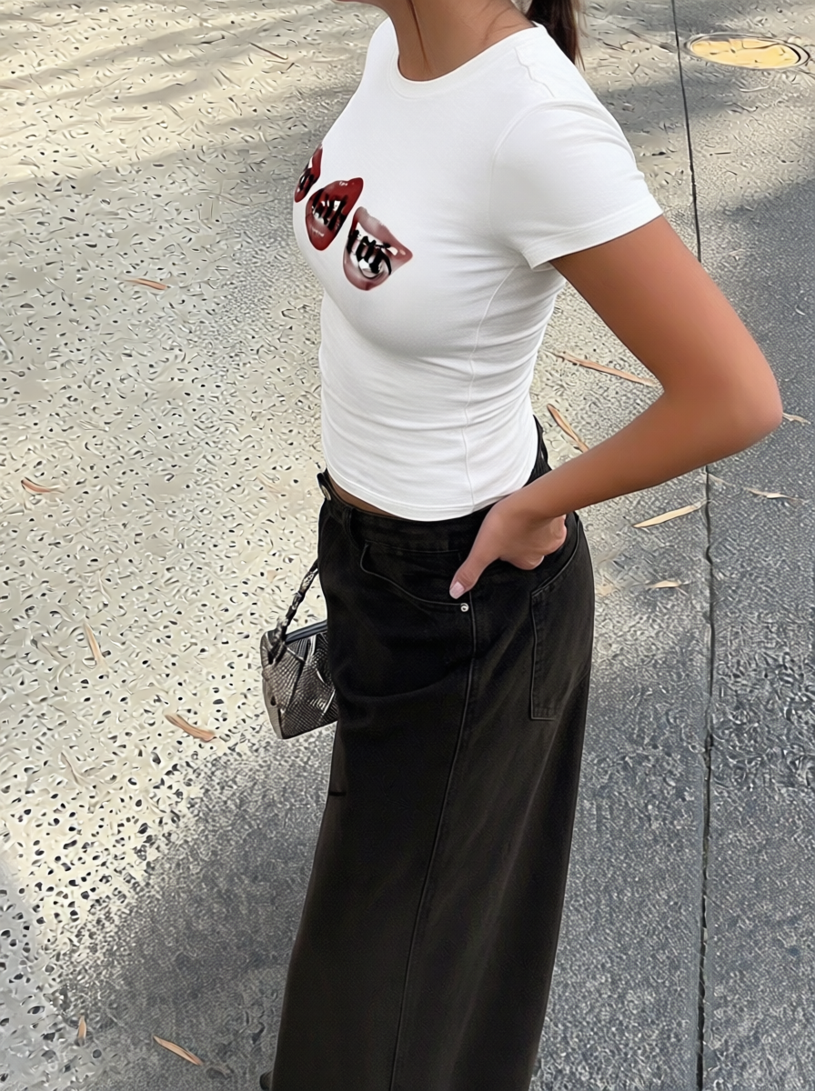 White Kar! Kiss Tee